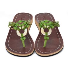 Damen Sandale mit Echt-Leder Gr.39 Grün