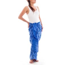 Sarong, wrap skirt + sarong buckle (SA10-02blue)
