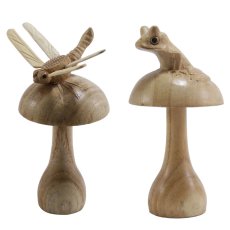 Mushroom with Dragonfly / Frog